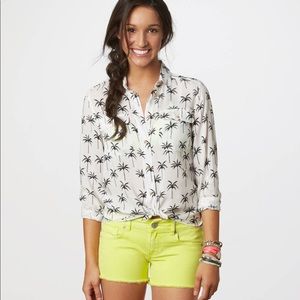 Sheer American Eagle button down in pink